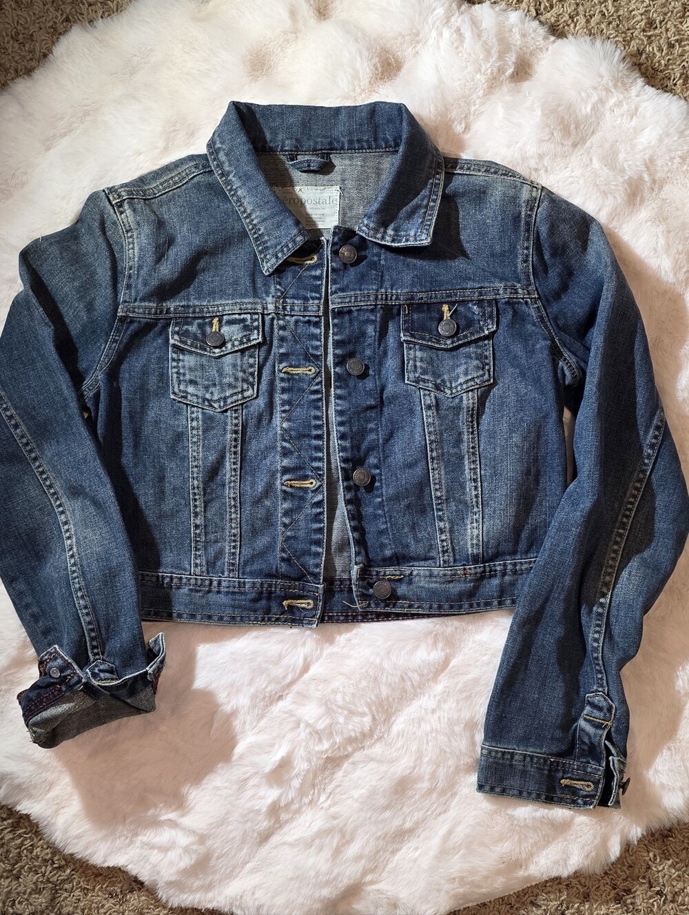 Y2K-Aeropostale Dark Blue Denim Jacket